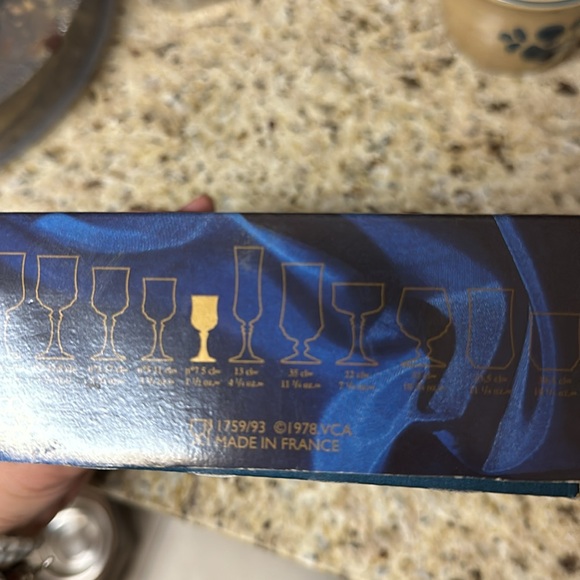 Vintage Longchamp Cristal d Arques set of 4 liqueur glasses - Picture 4 of 5